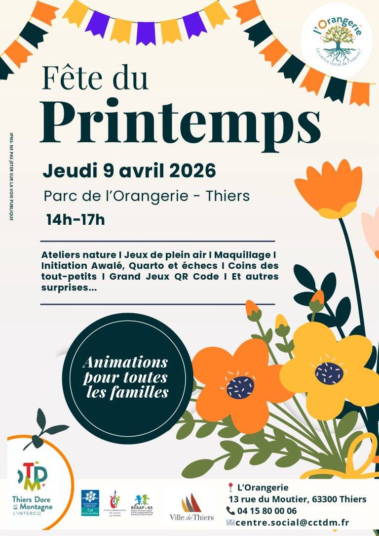 Affiche Fête du Printemps - L'Orangerie 09-04-26