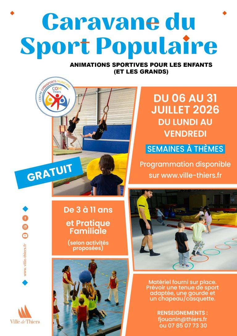 Affiche caravane du sport JUILLET